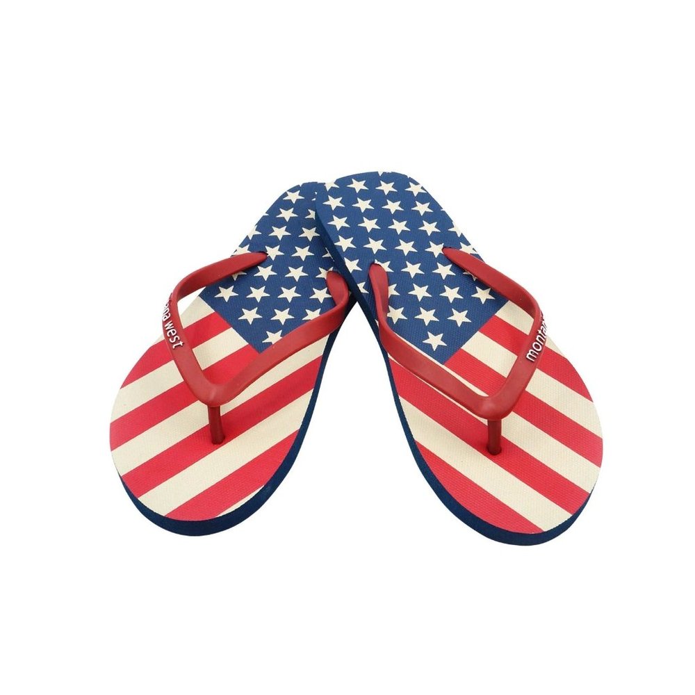 American Pride Flag Flip Flops